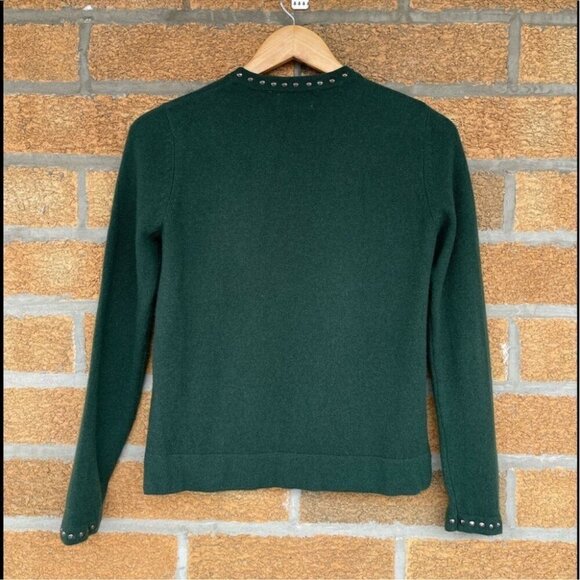 27 miles dark green cashmere sweater size xtra small - Picture 5 of 10